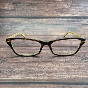 Ray-Ban RB 5256 5057 Tortoise Yellow Logo Eyeglass Frames 52-16-135
